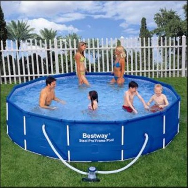 Сборный каркасный бассейн круглый Bestway 56062, размер 366 x 76 см