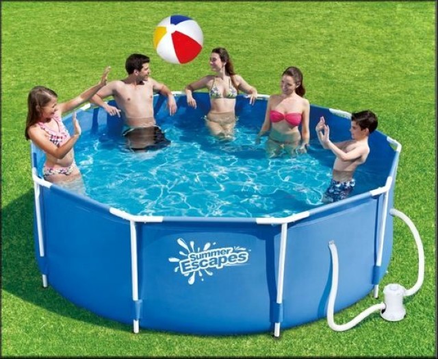 Сборный каркасный бассейн круглый Polygruop Summer Escapes Р20-1042-A, размер 305 х 107 см (фильтр-насос)