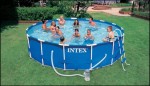 Сборный каркасный бассейн круглый Intex (Интекс) 28234 (54940), размер 457 х 107 см (насос-фильтр, лестница, тент, подложка под бассейн)