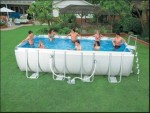 Сборный каркасный бассейн прямоугольный Intex (Интекс) 28350 (54182), размер 400 х 200 х 100 см (насос-фильтр, лестница)