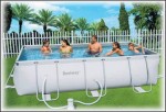 Сборный каркасный бассейн прямоугольный бассейн Bestway 56251, размер 404 х 201 х100 см в комплекте: фильтр-насос
