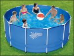 Сборный каркасный бассейн круглый Polygruop Summer Escapes Р20-1248-Z, размер 366 х 122 см (тент, подложка, лестница)