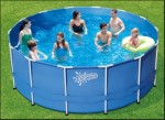 Сборный каркасный бассейн круглый Polygruop Summer Escapes Р20-1652-Z, размер 487 х 132 см (лестница, тент, подстилка под бассейн)