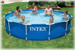 Сборный каркасный бассейн круглый Intex (Интекс) 28210 (56994) Metal Frame Pool, размер 366 см х 76 см